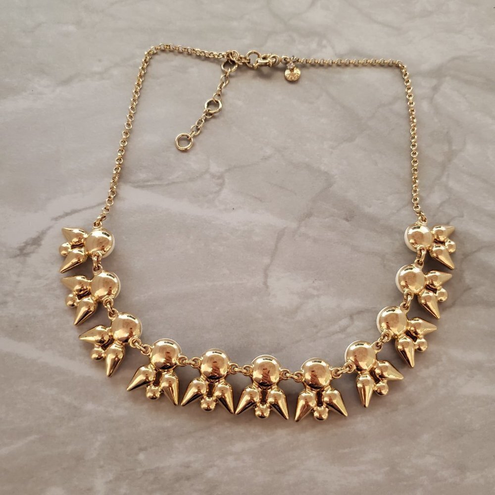 💕 J.Crew White Pink Blue Rhinestones Crystals Cluster Statement Necklace 💕 - Picture 9 of 16